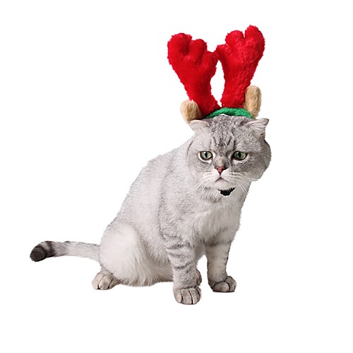 

Dog Hair Accessories Puppy Clothes Christmas Reindeer Headpieces Christmas Winter Dog Clothes Puppy Clothes Dog Outfits Red Costume for Girl and Boy Dog Corduroy S L