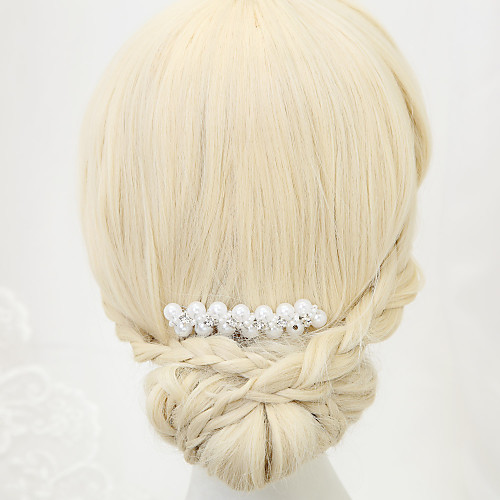 

Imitation Pearl / Rhinestone Hair Combs / Headpiece with Rhinestone / Faux Pearl 1 Piece Wedding Headpiece