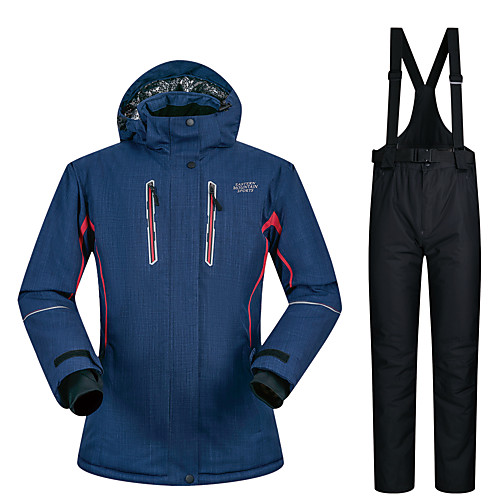 

MUTUSNOW Women's Ski Jacket with Pants Skiing Snowboarding Winter Sports Waterproof Windproof Warm Polyester Clothing Suit Ski Wear / Solid Colored