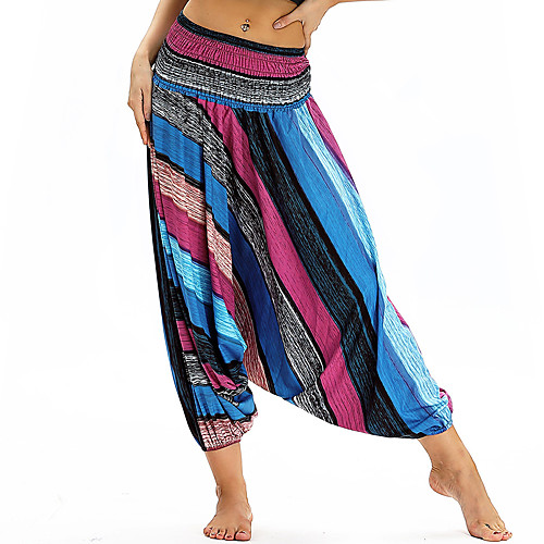 

Women's High Waist Yoga Pants Harem Bloomers Breathable Quick Dry Blue Light Blue Gym Workout Fitness Sports Activewear Loose