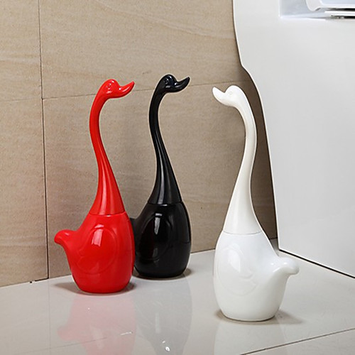 

Ceramic Toilet Brush Creative Swan Plastic Soft Hair Long Handle Cleaning Brush Set Bathroom Accessories