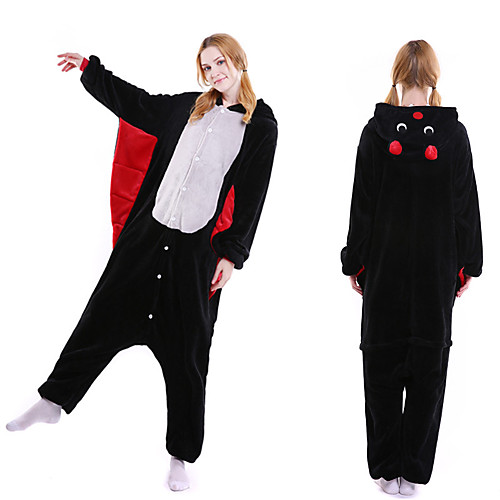 

Adults' Kigurumi Pajamas Bat Onesie Pajamas Flannelette Black Cosplay For Men and Women Animal Sleepwear Cartoon Festival / Holiday Costumes