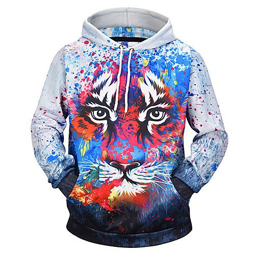 

Men's Hoodie 3D Camo / Camouflage Hooded Basic Hoodies Sweatshirts Rainbow
