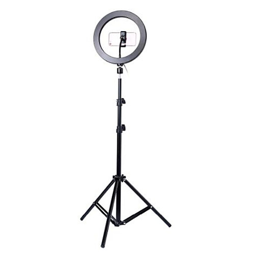 

Photography led self timer ring light 26cm metal dimmable photography / mobile phone ring light with 110 / 160cm tripod for makeup video studio