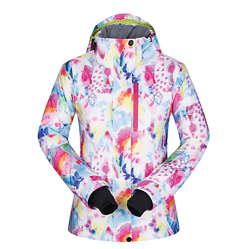 

MUTUSNOW Women's Ski Jacket Skiing Snowboarding Winter Sports Waterproof Windproof Warm Polyester Jacket Ski Wear