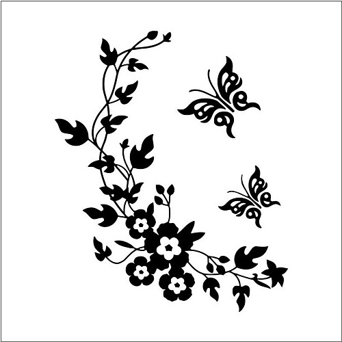 

Arabesque Wall Stickers Plane Wall Stickers Decorative Wall Stickers PVC Home Decoration Wall Decal Wall / Window Decoration 1pc 28X32CM