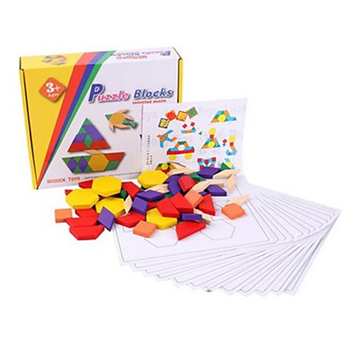 

125 pcs Montessori Teaching Tool Building Blocks Jigsaw Puzzle Pegged Puzzle Educational Toy Novelty Education Wood Kid's Toy Gift