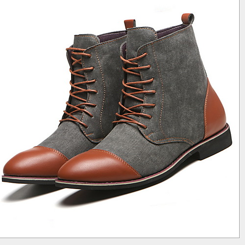 

Men's Comfort Shoes Canvas Fall & Winter Boots Booties / Ankle Boots Black / Blue / Gray