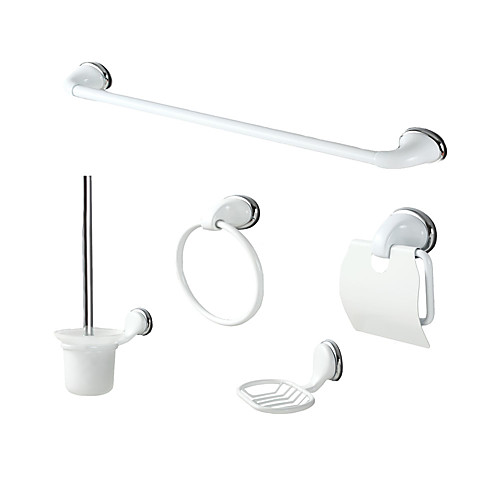 

Bathroom Accessory Set Multifunction Modern Stainless Steel 5pcs - Bathroom Wall Mounted