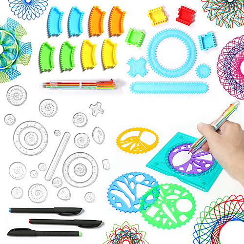 

Drawing Toy Spirograph Design Set Classic Theme Soft Plastic Painting Exquisite Unisex for Birthday Gifts or Party Favors