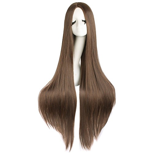 

Cosplay Costume Wig Synthetic Wig Straight Kardashian Middle Part Wig Very Long Azure Light Brown Lake Blue Natural Black #1B Blonde Synthetic Hair Women's Cosplay Party Red White