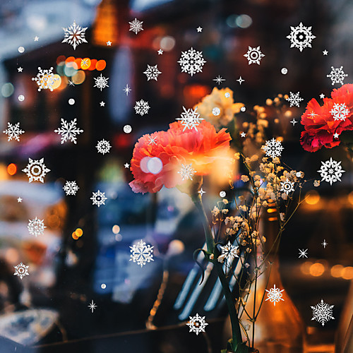 

XH-001 silk screen gold powder snowflake Christmas new year window glass window shop restaurant home background decoration wall sticker