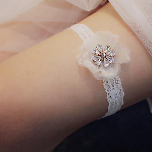 

Lace / Metal Wedding / Simple Style Wedding Garter With Lace / Flower Garters Wedding Party