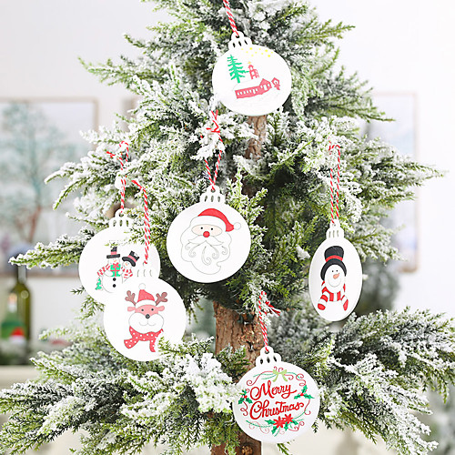 

Christmas Tree Decoration Wood 6pcs Christmas