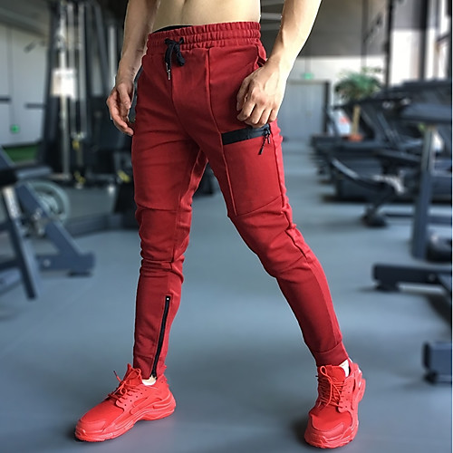

Men's Jogger Pants Joggers Running Pants Track Pants Sports Pants Drawstring Spandex Sports Sweatpants Bottoms Running Fitness Jogging Gym Workout Soft Compression Power Flex Solid Colored Dark Grey