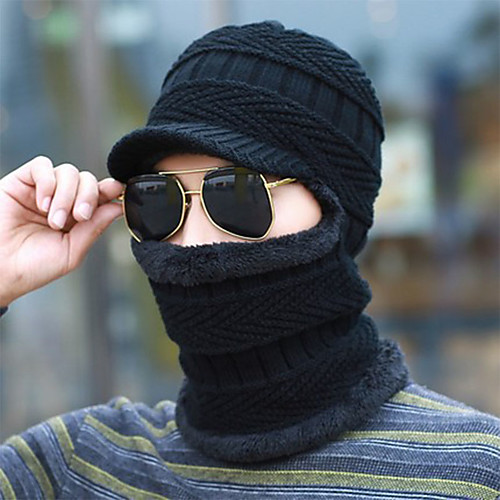 

Unisex Work Basic Acrylic Knitwear Floppy Hat-Solid Colored Fall Winter Black Wine Brown