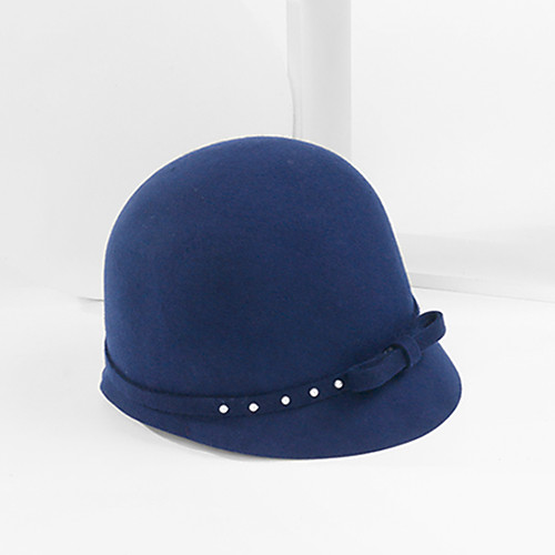 

100% Wool Hats with Crystals / Rhinestones 1pc Casual / Daily Wear Headpiece