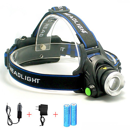 

Headlamps Headlight 5000 lm LED LED Emitters 1 Mode with Batteries and Chargers Portable Professional Wearproof Camping / Hiking / Caving Cycling / Bike Hunting United Kingdom AU EU USA Blue
