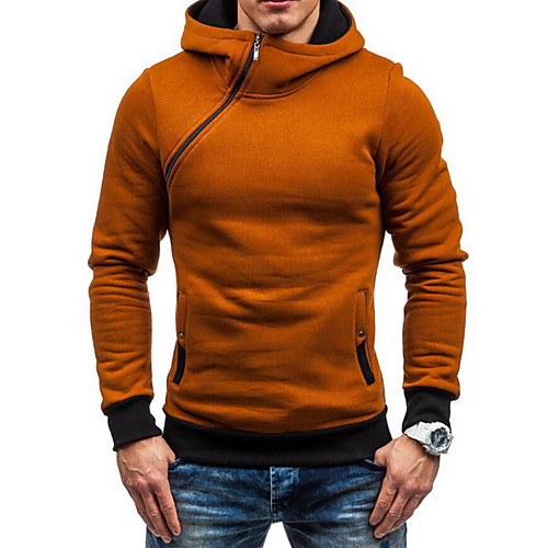 

Men's Hoodie Color Block Hooded Basic Blue Red Camel Light gray Dark Gray US32 / UK32 / EU40 US34 / UK34 / EU42 US38 / UK38 / EU46