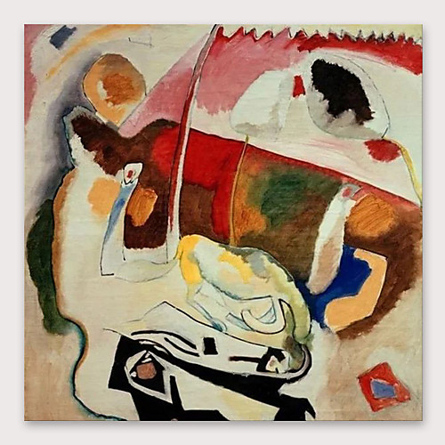 

Oil Painting Hand Painted Square Abstract Modern Stretched Canvas
