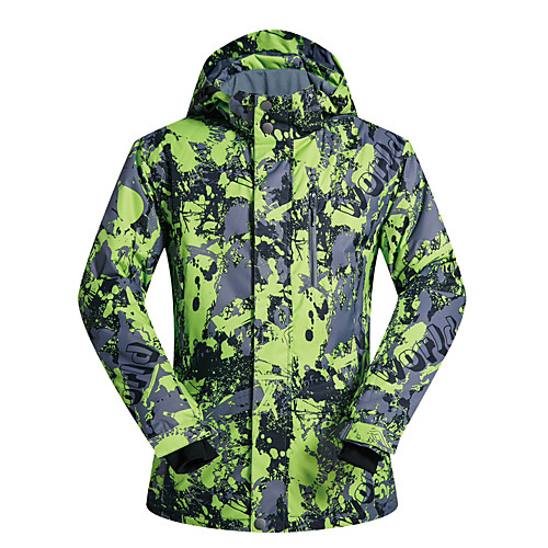 

MUTUSNOW Men's Ski Jacket Skiing Snowboarding Winter Sports Waterproof Windproof Warm Polyester Jacket Ski Wear