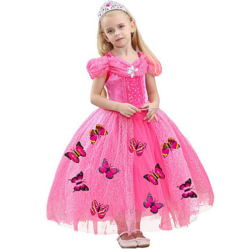 

Princess Cinderella Fairytale Dress Party Costume Kid's Girls' Ball Gown Slip Mesh Birthday Christmas Halloween Masquerade Festival / Holiday Silk / Cotton Blend Yellow / Pink / Blue Carnival Costumes