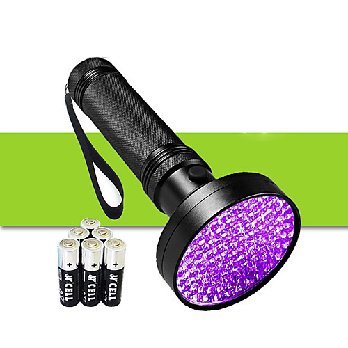 

Black Light Flashlights / Torch LED 100 Emitters Adjustable Windproof Easy Carrying Durable Camping / Hiking / Caving Everyday Use Fishing Purple Light Source Color Black