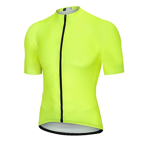 

Men's Short Sleeve Cycling Jersey Yellow Bike Jersey Top Mountain Bike MTB Road Bike Cycling Breathable Quick Dry Back Pocket Sports Clothing Apparel / Advanced / Expert / Stretchy / Triathlon