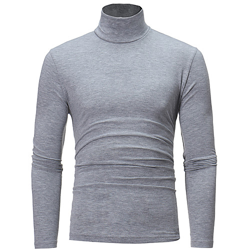 

Men's Solid Colored Pullover Long Sleeve Slim Regular Sweater Cardigans Turtleneck Spring White Black Camel / Weekend