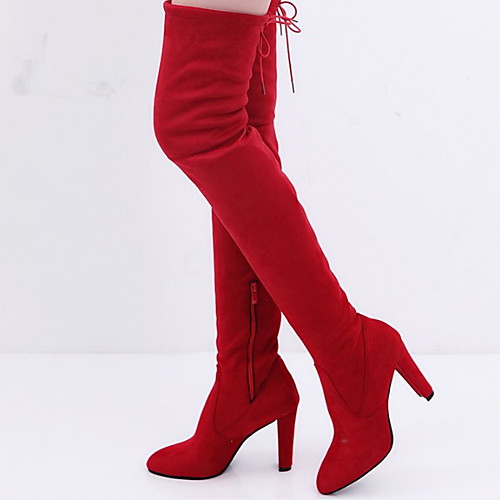 

Women's Boots Stiletto Heel Round Toe Sheepskin Fall & Winter Black / Red / Gray