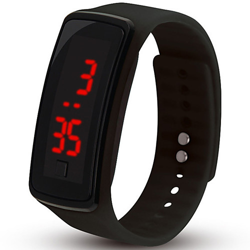

Couple's Digital Watch Digital Silicone Black / White / Blue No Chronograph Cute Creative Digital Outdoor New Arrival - Black Light Blue White One Year Battery Life