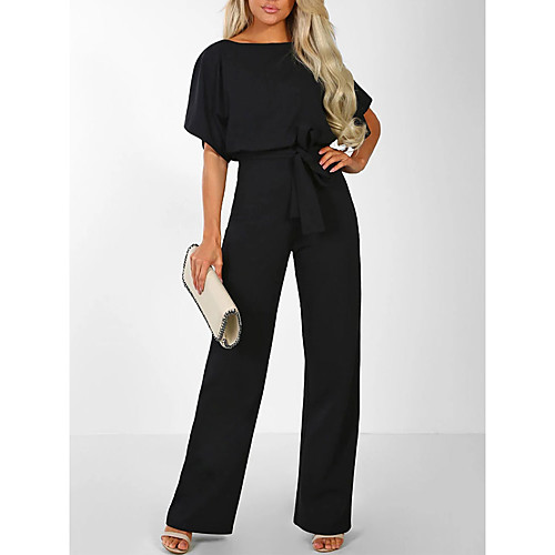 

Women's Basic / Street chic Black Blushing Pink Yellow Romper Onesie, Solid Colored Patchwork S M L