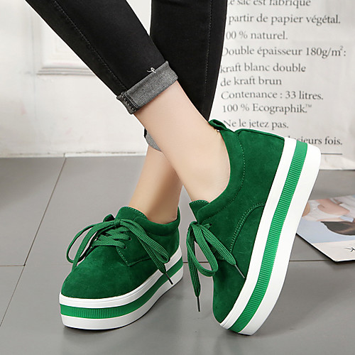 

Women's Sneakers Spring & Fall / Fall & Winter Flat Heel Round Toe Casual Vintage Daily Office & Career Solid Colored Canvas Black / Green / Gray