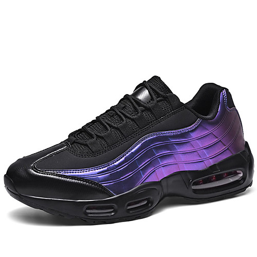 

Men's Comfort Shoes PU Fall Sporty Athletic Shoes Running Shoes Non-slipping Black / White / Purple