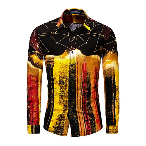 

Men's Geometric Shirt Daily Gold / Long Sleeve