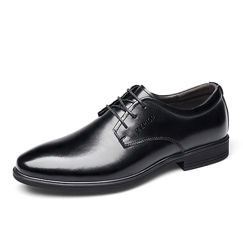 

Men's Formal Shoes Leather Shoes Spring & Summer / Fall & Winter Vintage / British Daily Outdoor Oxfords Leather Non-slipping Wear Proof Black / Brown