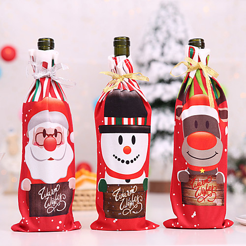 

Wine Bottle Cover Cloth 1 Piece Christmas