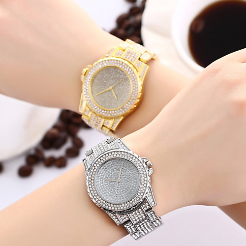 

Women's Ladies Luxury Watches Bracelet Watch Diamond Watch Quartz Stainless Steel Silver / Gold / Rose Gold Water Resistant / Waterproof Creative Imitation Diamond Analog Charm Sparkle Casual Bangle