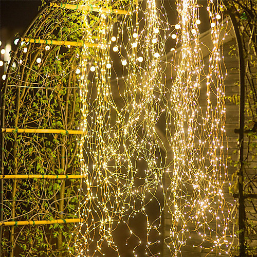 

1pcs Outdoor 2mx10 200LED Vines Branch LED String Fairy Light Outdoor Garden Fence Tree LED String Fairy Branch Light