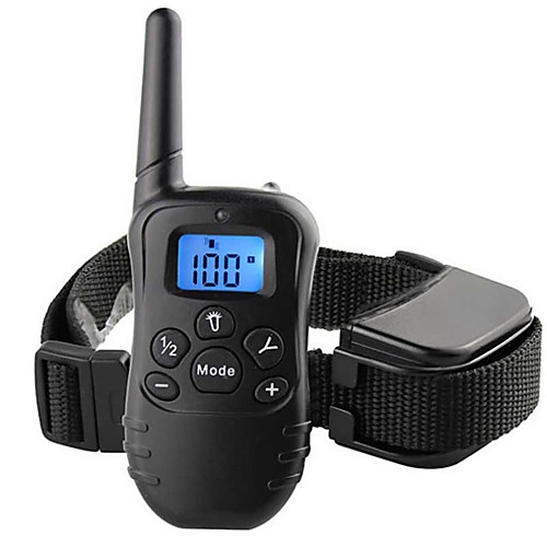 

Dog Training Training Anti Bark Collar Shock Collar LCD Display Remote Controlled Wireless Dog Reflective Waterproof Portable Leather Silicone Plastic Clickers Electronic Behaviour Aids For Pets