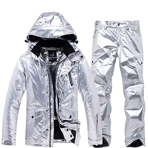 

Men's Ski Jacket with Pants Skiing Snowboarding Winter Sports Waterproof Windproof Warm 100% Polyester Clothing Suit Ski Wear