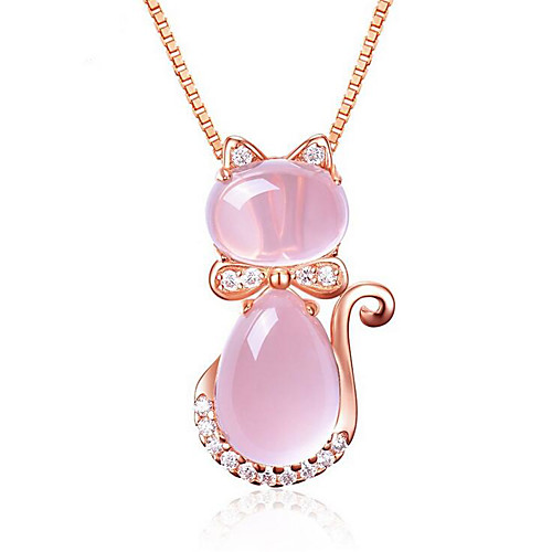 

Pendant Necklace Women's Classic Moonstone life Tree Classic Cute Rose Gold 45 cm Necklace Jewelry 1pc for Daily