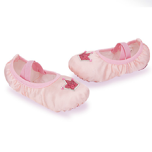 

Girls' Dance Shoes Satin Ballet Shoes Flat Flat Heel Pink