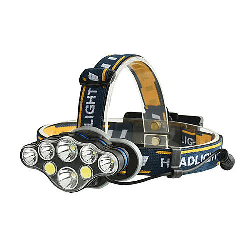 

Headlamps LED 8 Emitters Portable Adjustable Wearproof Durable Camping / Hiking / Caving Everyday Use Cycling / Bike Black