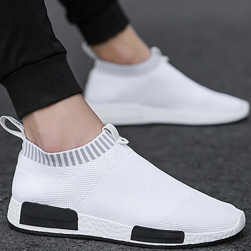 

Men's Comfort Shoes Spring / Summer / Fall Sporty / Casual Daily Outdoor Sneakers Walking Shoes Rubber Breathable Wear Proof Red / White / Black / Winter