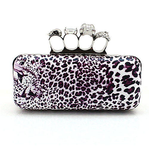 

Women's Pattern / Print PU Evening Bag Solid Color Black / Purple