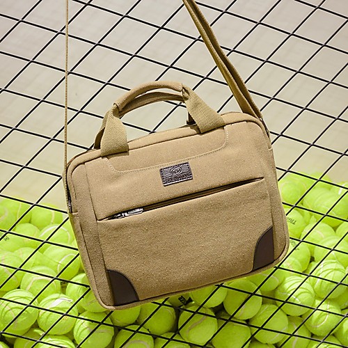 

Unisex Zipper Canvas Top Handle Bag Solid Color Black / Army Green / Blue