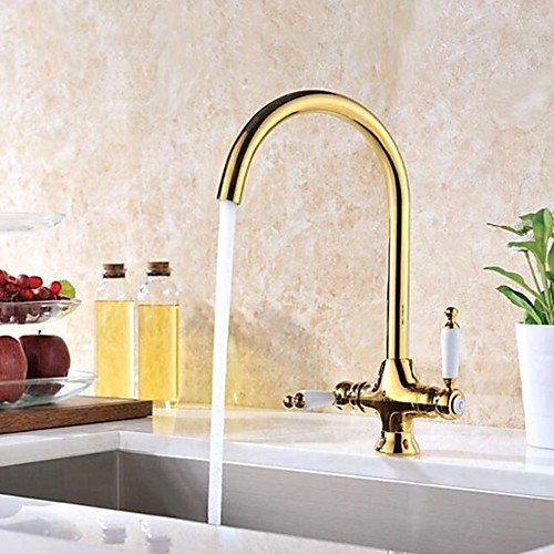 

Kitchen faucet - Single Handle One Hole Electroplated Standard Spout / Tall / ­High Arc Free Standing Contemporary Kitchen Taps