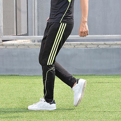 

Men's Running Pants Streetwear Track Pants Sports Pants Sports Pants / Trousers Bottoms Running Fitness Gym Workout Soccer Breathable Quick Dry Plus Size Stripes White Red Orange Green / Stretchy