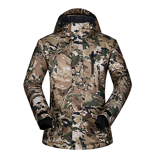 

MUTUSNOW Men's Ski Jacket Skiing Snowboarding Winter Sports Waterproof Windproof Warm Polyester Jacket Ski Wear